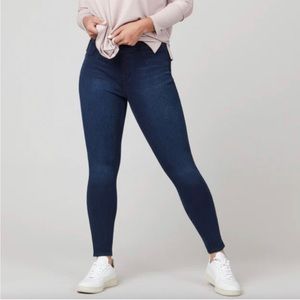 Spanx Distressed Ankle Skinny Jeans Dark Wash Size M